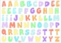 Preview: Wasserfeste Aufkleber, DIN A5 - Buchstaben - Pastell