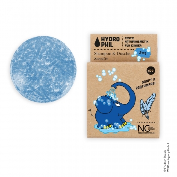 Festes 2in1 Shampoo & Dusche mit dem Elefant, sensitiv
