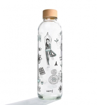 Carrybottles Glastrinkflasche 700ml - Namaste