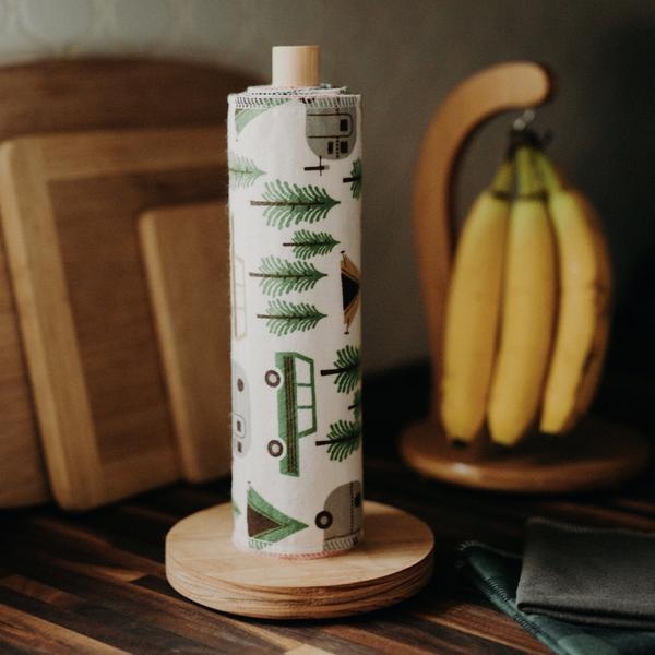Marley's Monsters Küchenrolle mit Holzständer - Set mit 24 Küchentücher